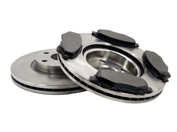 Disks x2+ pads front avensis t25 corolla verso, фото