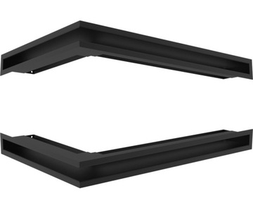 Lattice backlash graduation grilles thin angular right 40x60x6 centimeters black, фото