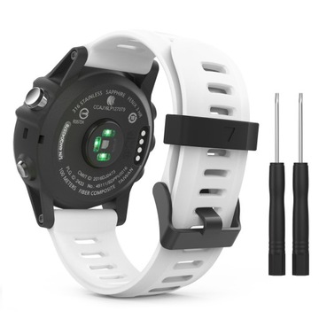 White strap garmin fenix 5x plus (width 26mm), фото