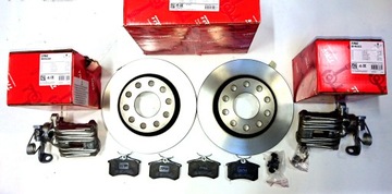 Disks pads calipers audi a4 b6 b7 set trw, фото