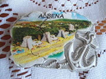 Магнит на холодильник болгария albena якорь, фото