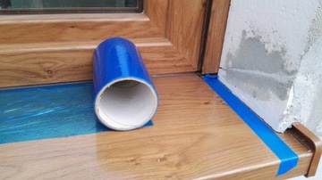 Плівка липкий синя на вікна підвіконня 25cm/50m, фото