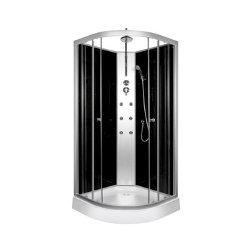 Salon shower room with hydromassage 80x80 siphon, фото