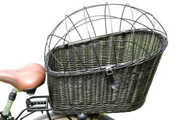 Basket bicycle back wicker cuda wicker-cuda white, фото