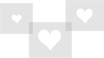 Template painting reusable 3 pcs hearts 2, фото