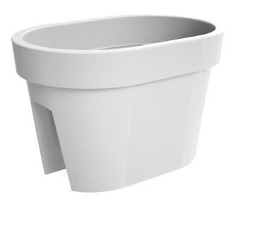 Flowerpot prosperplast 39, 6 x 26, 6 x 25 centimeters diameter 39, 5 centimeters plastic white, фото