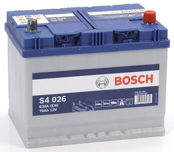 Аккумулятор bosch s4 70ah 630a s4026 s4 026 70 ah, фото