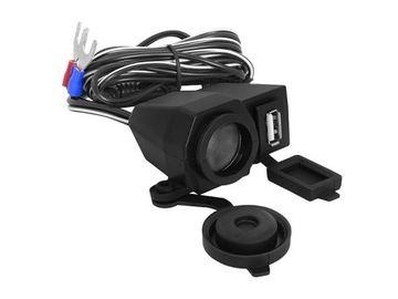 Charging motorcycle power supply 12v usb 2. 1a switch, фото