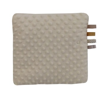 Olka подушка для тележки двусторонняя minky 30x30 крем, фото