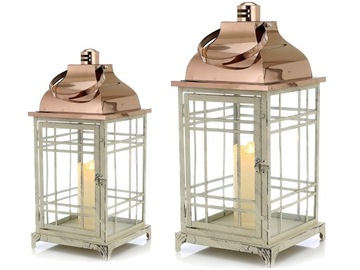 Lanterns lantern copper sand set. 2 pcs. 36 49 centimeters, фото