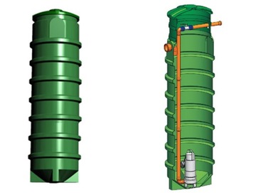 Pumping station sewage 851l front right 700-2360 manufacturer, фото