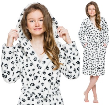 Quotation marks warm lovely robe girlish hood 152, фото