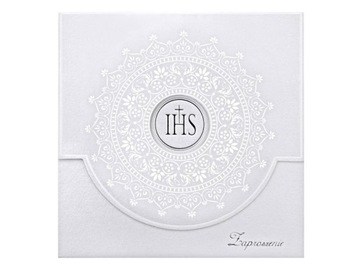 IHS перлинні запрошення для причастя і Святого Причастя з конвертом з 10 штук