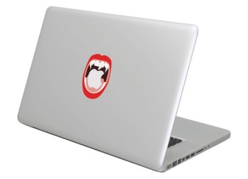 Наклейка для MacBook від Apple - зуби вампіра