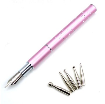 Стилограф ручка для дизайну нігтів + 5 наконечників