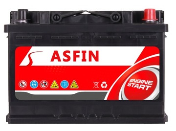 Акумулятор ASFIN 12V 75AH 680A (EN) - 16,5 кг