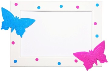 Детская рамка 21x30 для детей синяя бабочка
