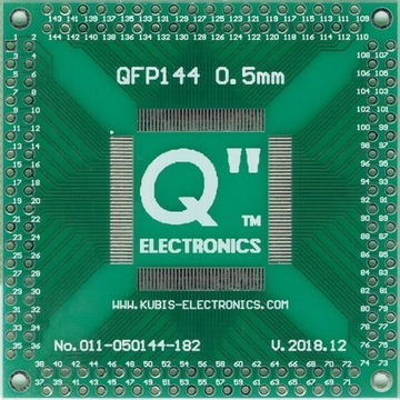 QFP144, LQFP144, TQFP144 0.50 мм для 4 x IDC2x18.