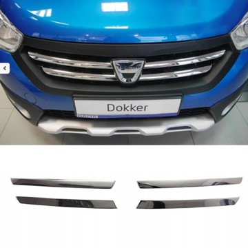 Dacia dokker moldingai chromas grilis priekines groteles tuning, pirkti