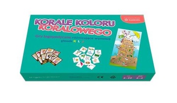 Korale koloru koralowego. Gry logopedyczne różnicujące wymowę głosek R, L,