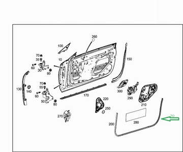 ПРОКЛАДКА ДВЕРИ MERCEDES W238 A2387272800 НОВАЯ ПРАВАЯ