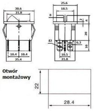 Переключатель переменного тока с двойной желтой подсветкой 1D