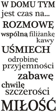 Napis na ścianę naklejka cytat - W domu tym - 157