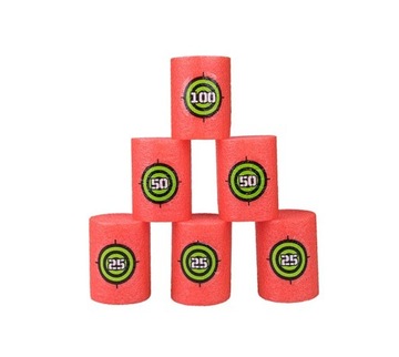 DODATKI DO NERF - PIANKOWE CELE 6 SZT SNAJPER SET