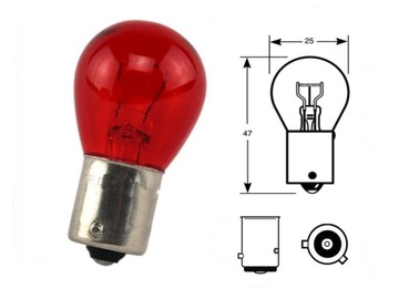 PR21W 12V 21W BAW15s КРАСНАЯ ЛАМПА