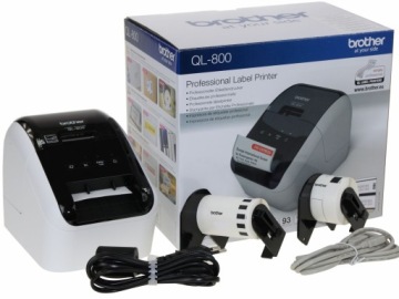 Принтер этикеток Brother QL-800 до 62 мм PC Mac USB два цвета + 2 ленты DK