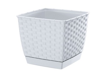 Doniczka + Podstawka 21 x h19cm RATTANOWA Osłonka