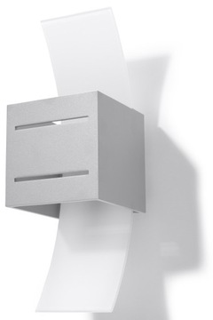 Lampa Ścienna Kostka Kinkiet LORETO szary SOLLUX