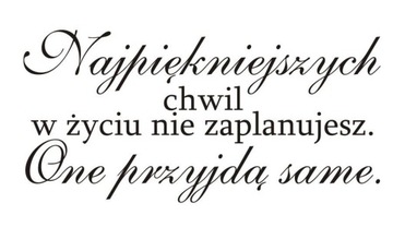 Napis na ścianę Najpiękniejszych chwil w życiu 62
