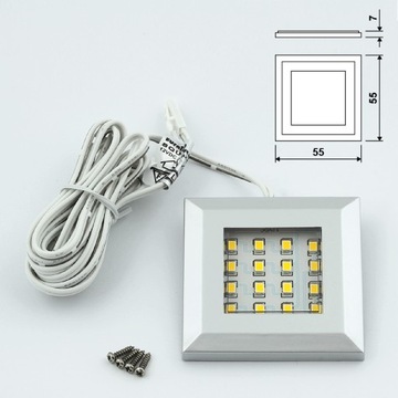 SQUERE2 Светодиодный светильник под шкаф, мебельный светильник 12VDC