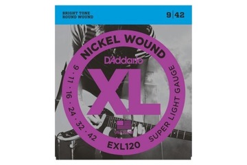 D'ADDARIO ORYGINALNE struny do elektryka EXL120