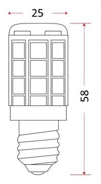 Светодиодная лампочка 1,4Вт теплая LED-TAB-27 x SMD