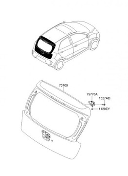 NOWA ORG! KLAPA TYŁ TYLNA KIA PICANTO III 2011-