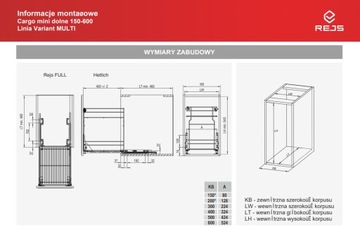 CARGO MULTI DOLNE JEDNOPOZIOMOWE 300 OCYNK Hettich