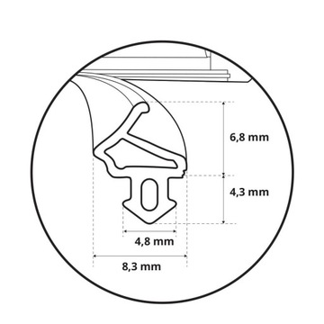 Уплотнитель для дверей, окон, окон SFD09-S 1 м.