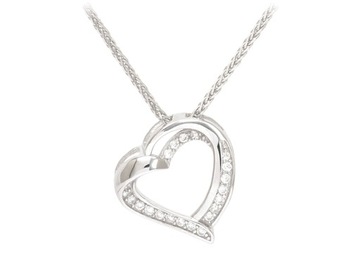 Серебряный Жезл. Цепочка и кулон HEART, колье