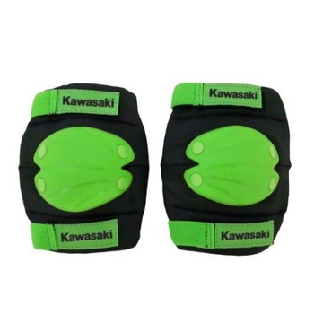 Комплект защиты локтей и коленей Kawasaki черно-зеленый S