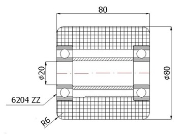 РОЛИК 80X80 ДЛЯ ГРУЗОВИКОВ 80-80 FI 80