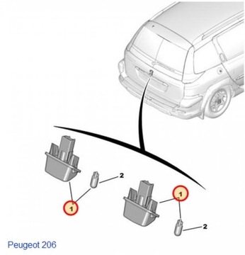 PEUGEOT 206 207 306 307 308 406 407 ФОНАРЬ