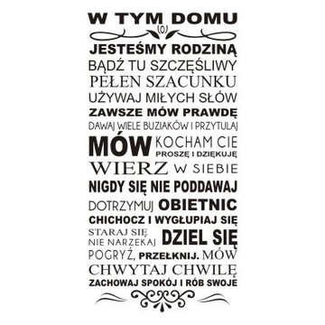 Napis na ścianę, naklejka - W Tym Domu - 182