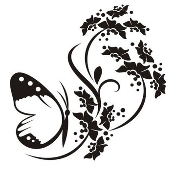 Naklejka na ścianę motyle - Motylkowa fantazja 35