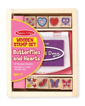 фото ориг. №2, Melissa doug wooden stamps butterflies hearts