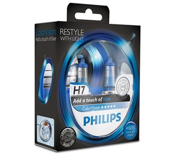 ŻARÓWKA PHILIPS H7 COLOR VISION KOMPLET BLUE