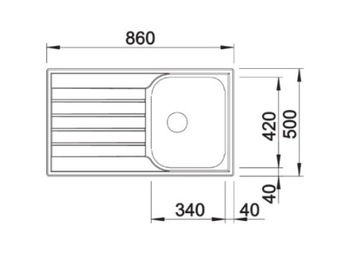 Стальная мойка Blanco LIVIT, нержавеющая сталь 514786