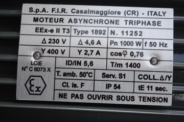 электродвигатель мощностью 1 кВт 1400 об/мин Взрывозащищенная версия