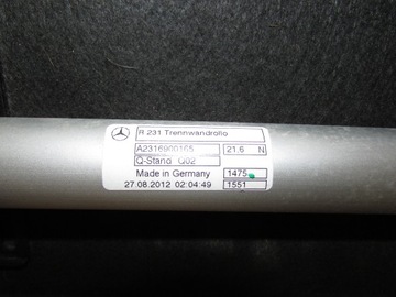 ПОЛКА-РОЛИК РОЛИК MERCEDES SL R231 A231690016